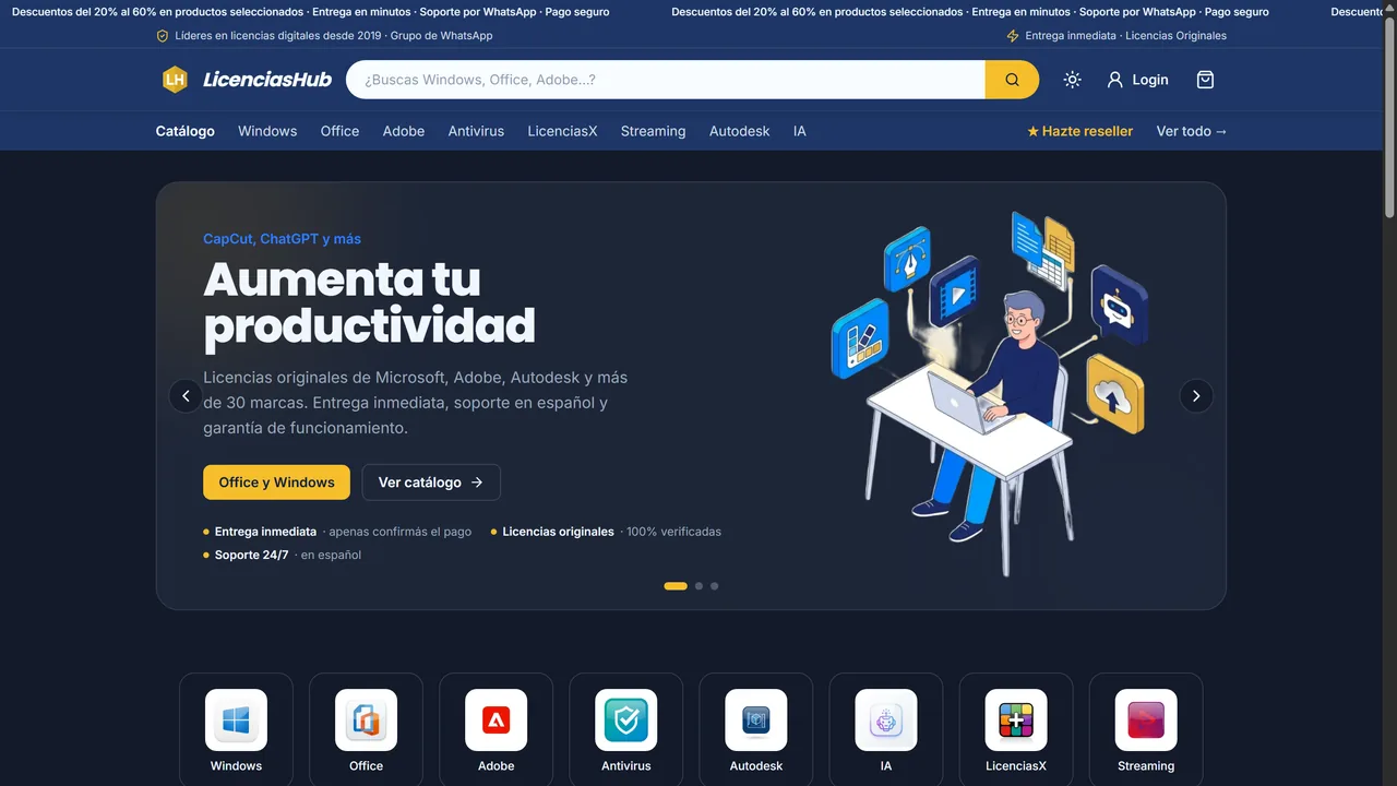 LicenciasHub — tienda de licencias digitales