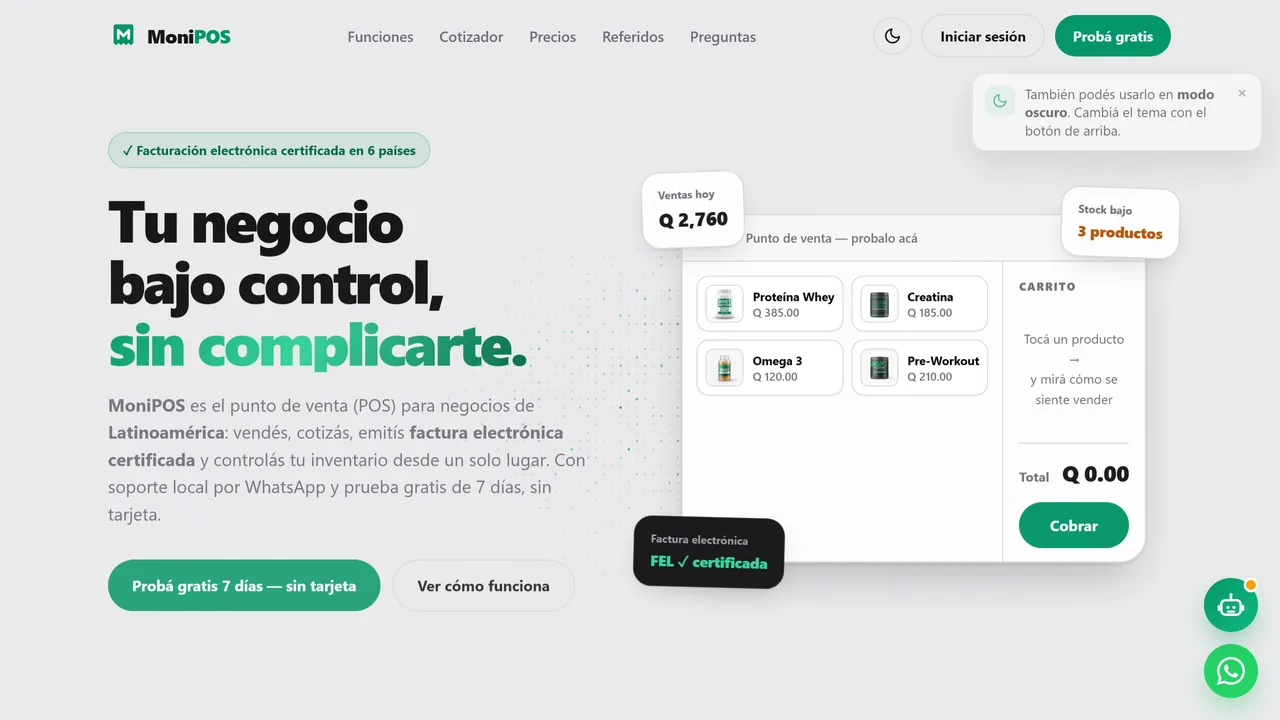 MoniPOS — punto de venta con facturación electrónica en Latam